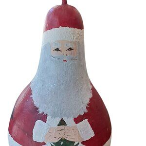 Large Hand Painted Santa Gord, Folk art, 11"
